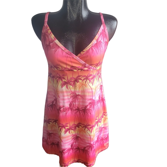 O'Neill Tropical Pink And Orange Dress M - Picture 1 of 7